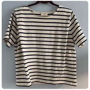 Sezane Paxton XL boxy top striped -read for condition-